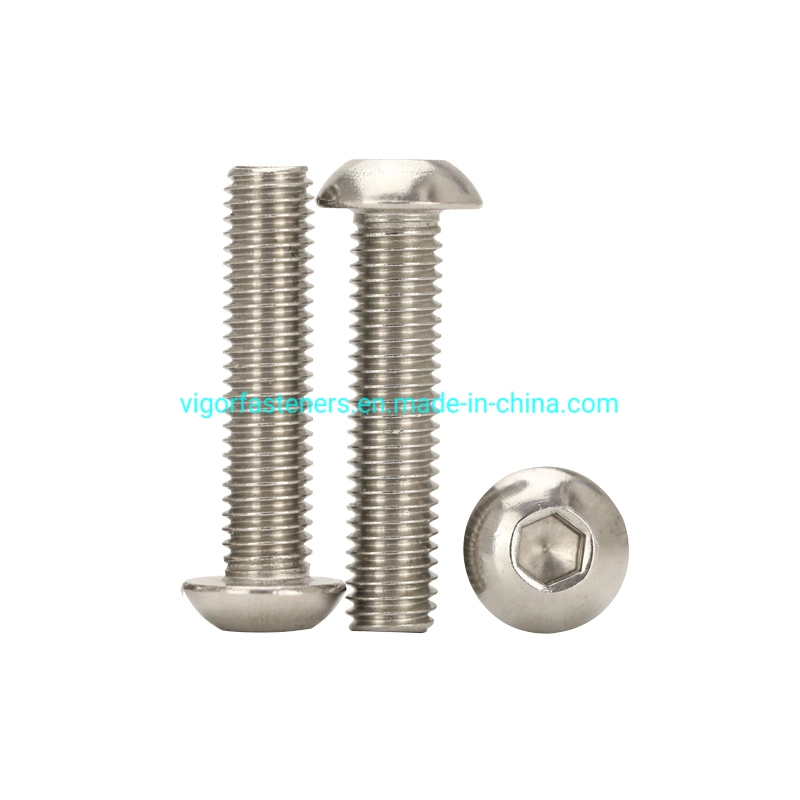 High Quality ISO7380 Button Head Cap Screws Hex Socket Round Head Screw Allen Screw Stainless Steel 304 Machine Screw A2 Screw