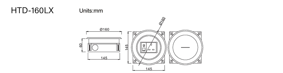 Round Brass Cover Plate Power Box Stainless Floor Box Socket