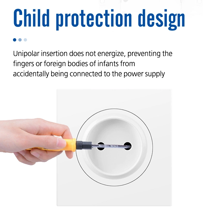 EU Wall Switch Round Series Electrical Fittings 2 Gang 1 Way Switches