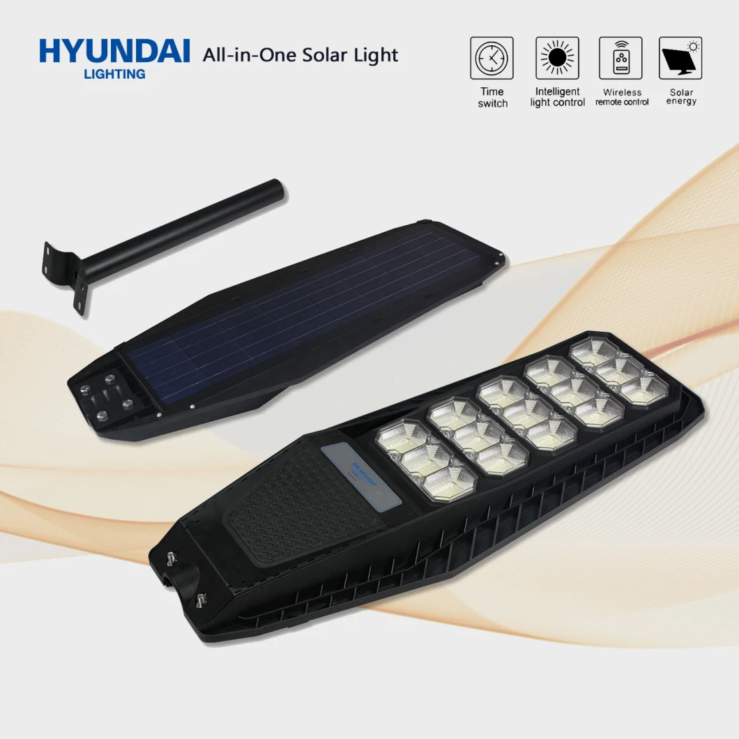 Hyundai Wholesale High Power 100/200/300W Solar LED All-in-One Garden Street Light