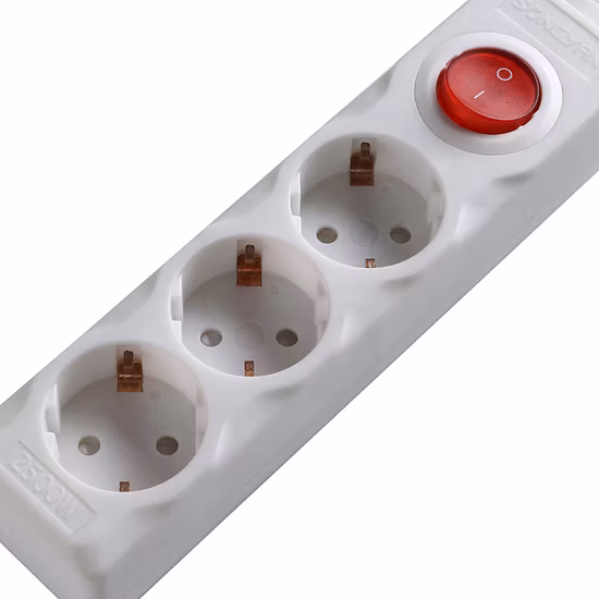 Гибкая электрическая вилка с несколькими удлинителями, французский, немецкий, женский